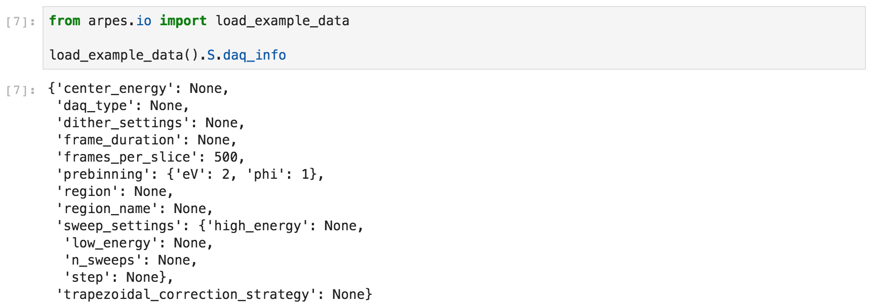 DAQ Metadata